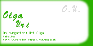 olga uri business card